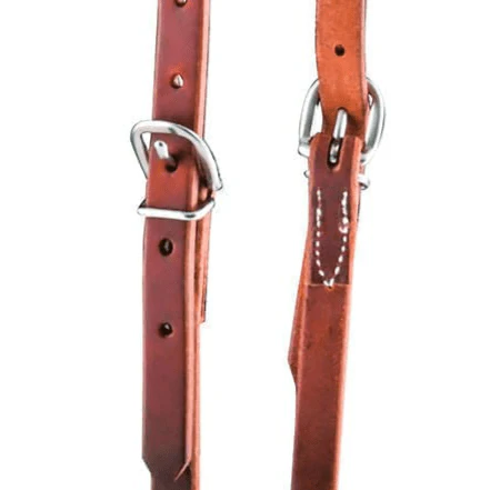 Jeffers "Dr. J" Harness Leather Amish Sliding Ear Headstall with Stainless Steel Hardware - Image 4