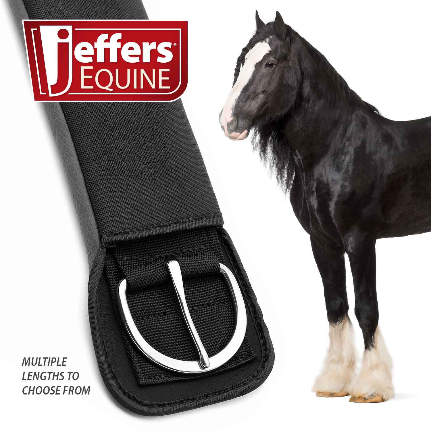 Jeffers Western Neoprene Sleeve Straight Draft Horse Cinch with Stainless Steel Hardware & Non-Slip Back - Image 2
