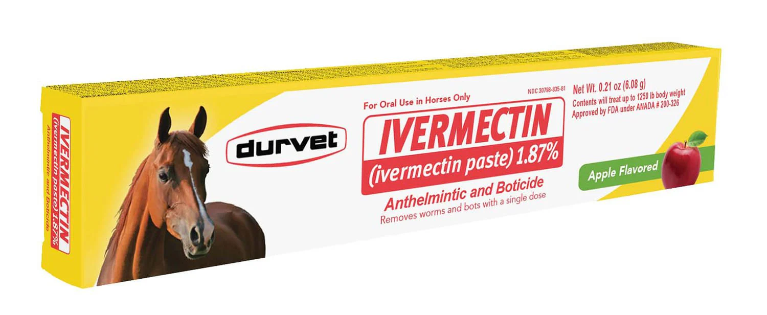 Durvet Ivermectin Horse Dewormer Paste 1.87%, Apple Flavor, 6.08 gm - Image 3