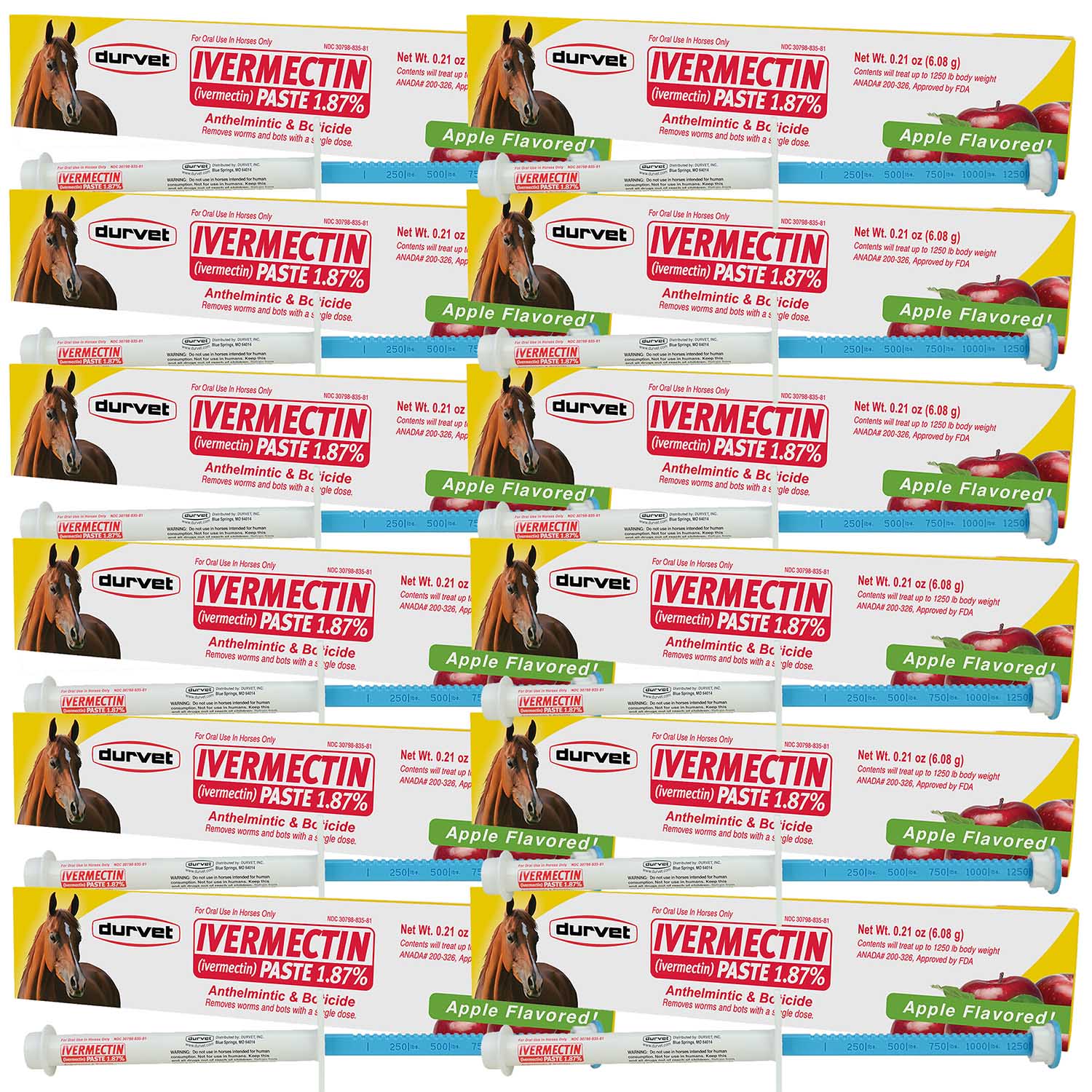 Durvet Ivermectin Horse Dewormer Paste 1.87%, Apple Flavor, 6.08 gm - Image 5