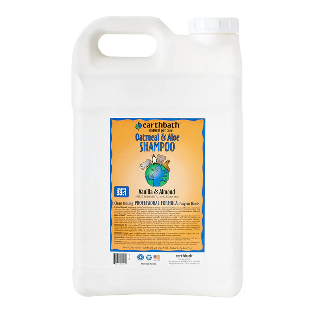 EARTHBATH Oatmeal & Aloe Shampoo, Vanilla Almond Scent - 320 oz (2.5 Gal)