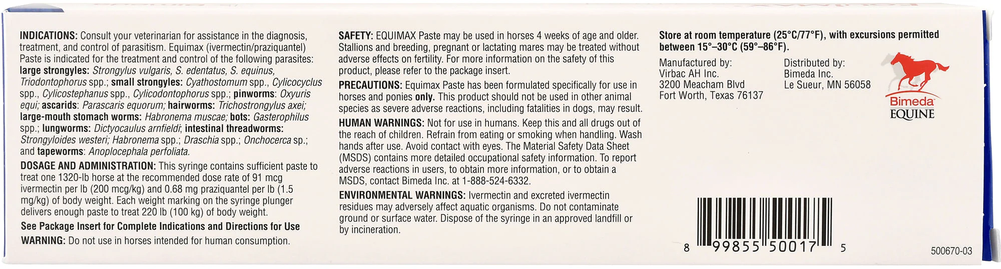 Equimax Horse Wormer Paste, Apple Flavored - Image 3
