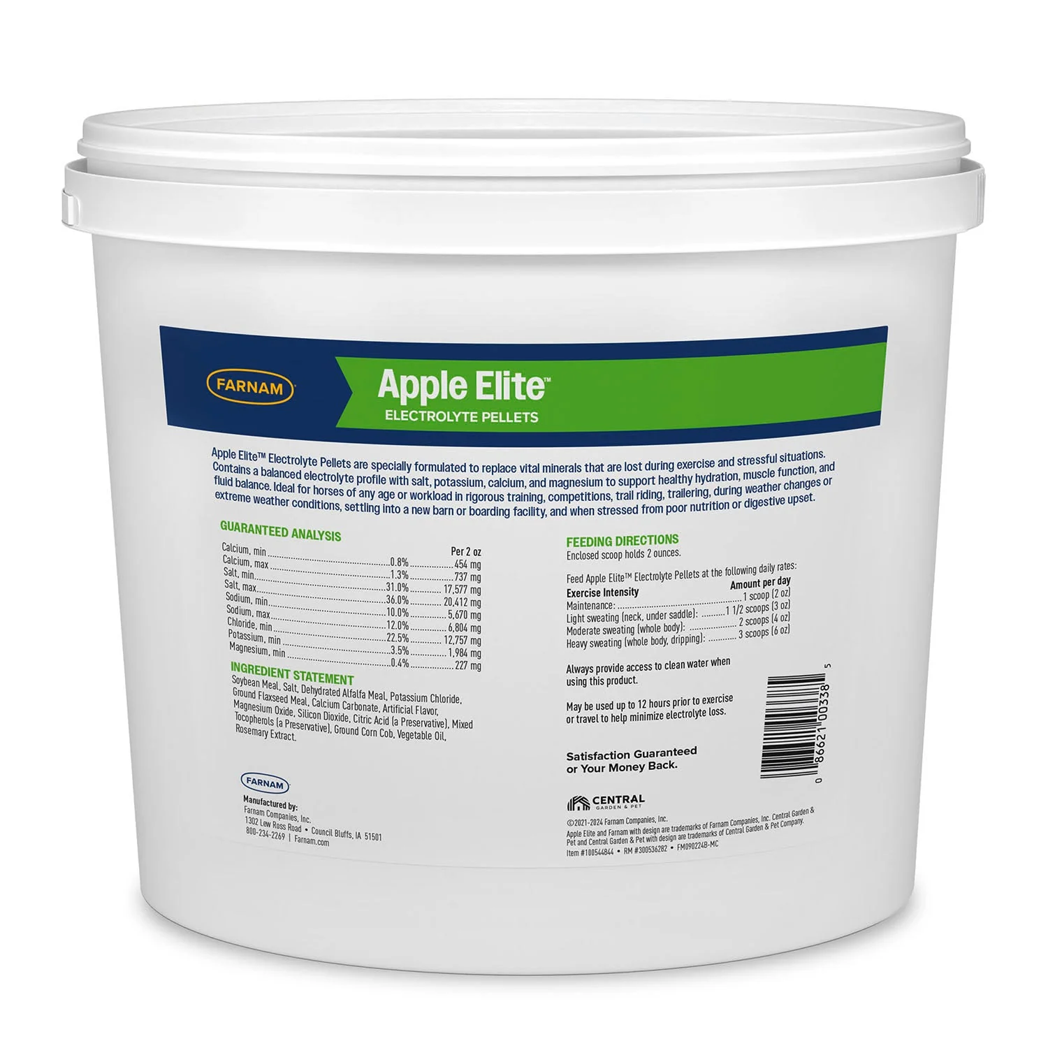 Farnam Apple Elite Electrolyte Pellets for Horses, 7.5 lbs, 40 Day Supply - Image 2