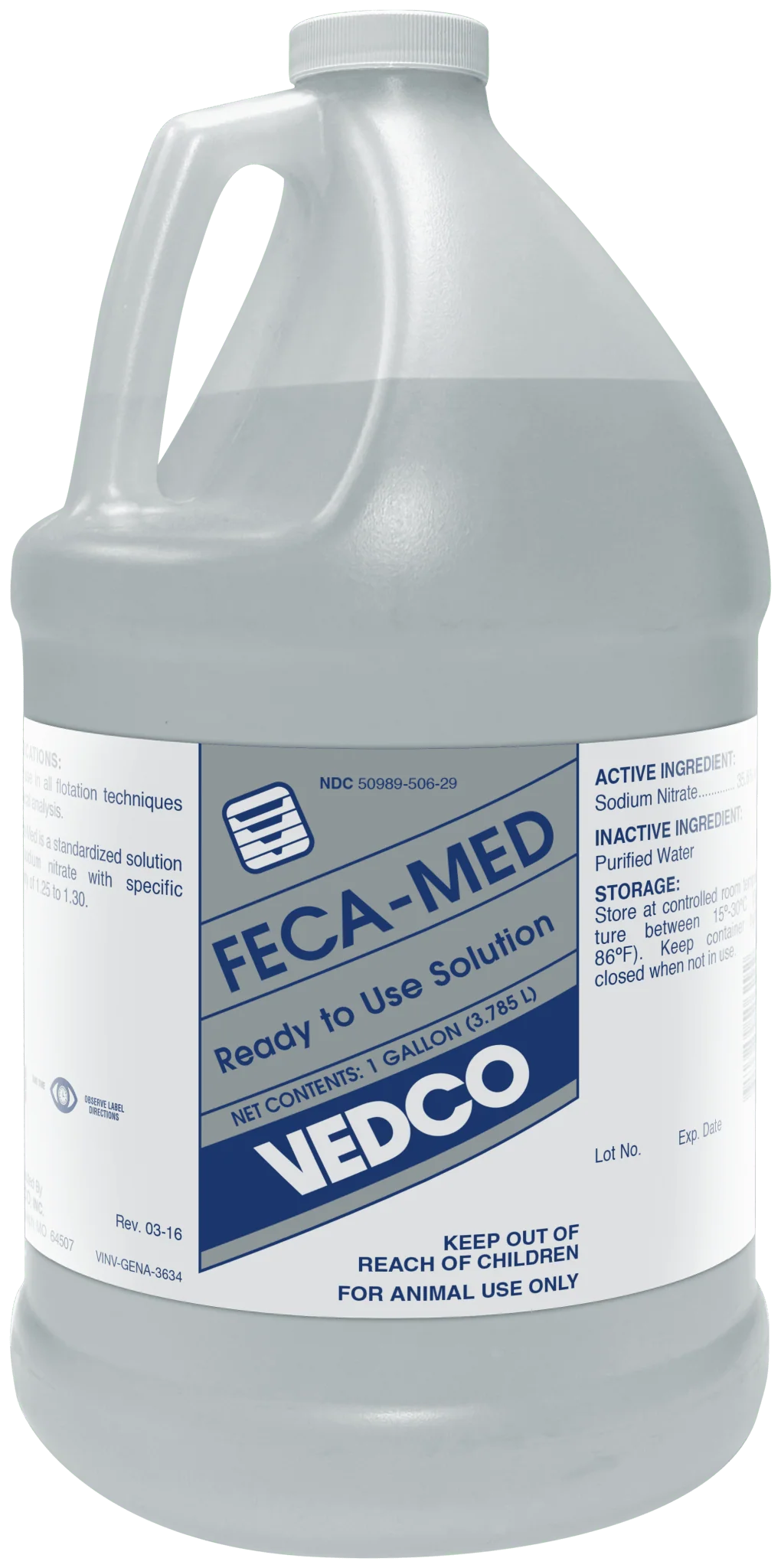 Feca-Med, 1 Gallon – Veterinary Fecal Analysis Solution for Dogs, Cats, and Horses