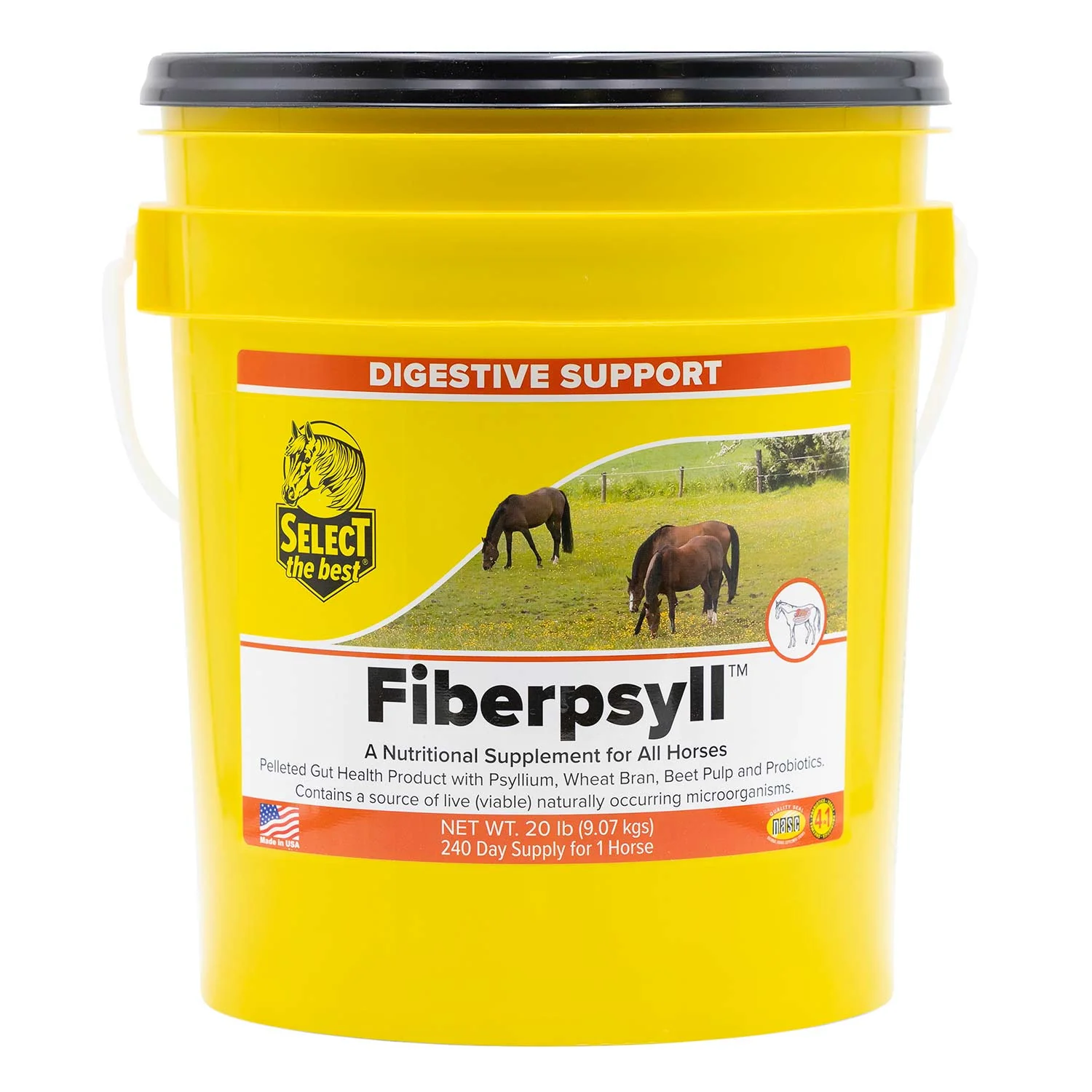 Fiberpsyll Psyllium Pellets – Digestive Support & Sand Removal Supplement for Horses with Probiotics & Enzymes - Image 2