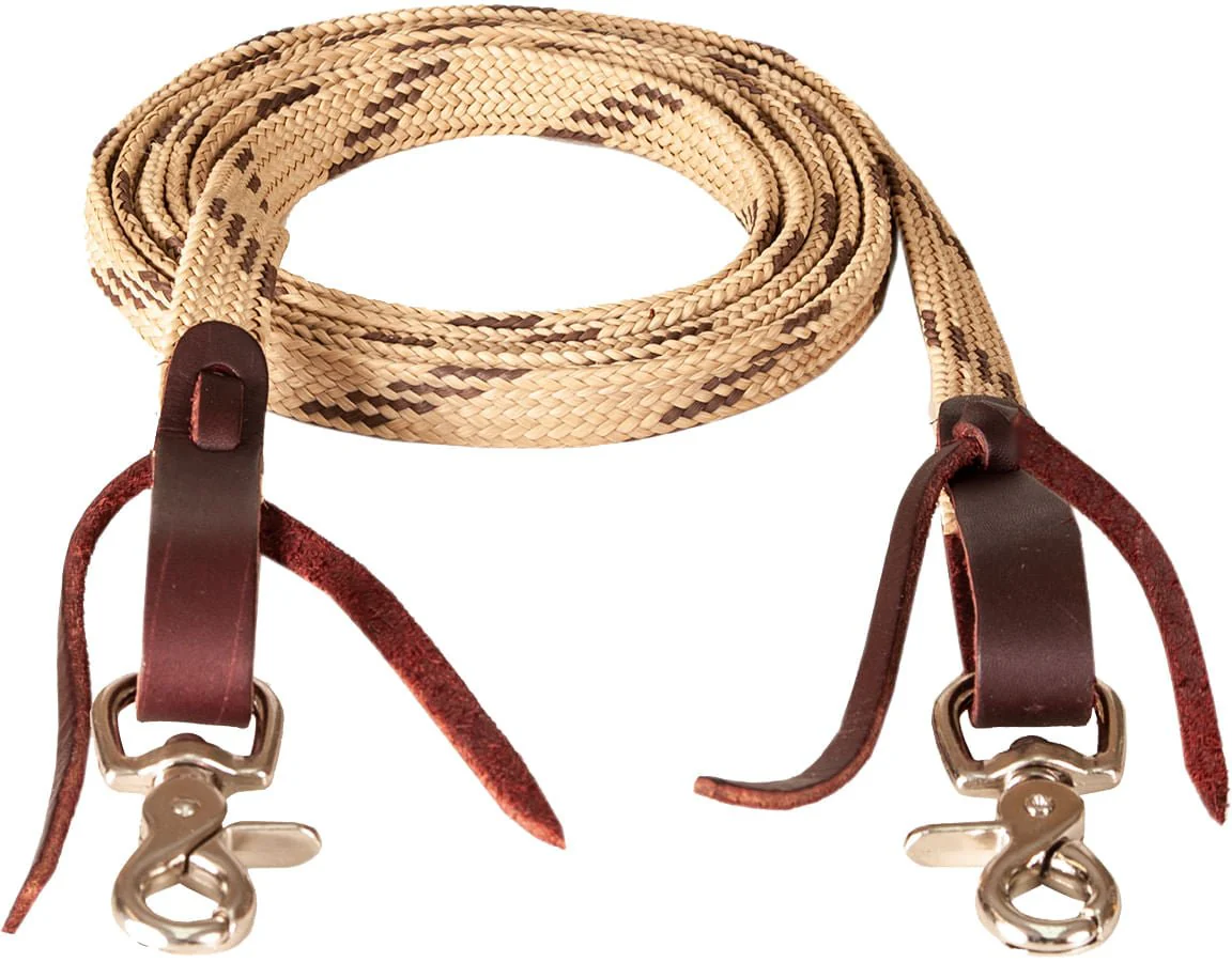 Mustang Flat Waxed Roping Rein, 5/8" x 8' - Image 3