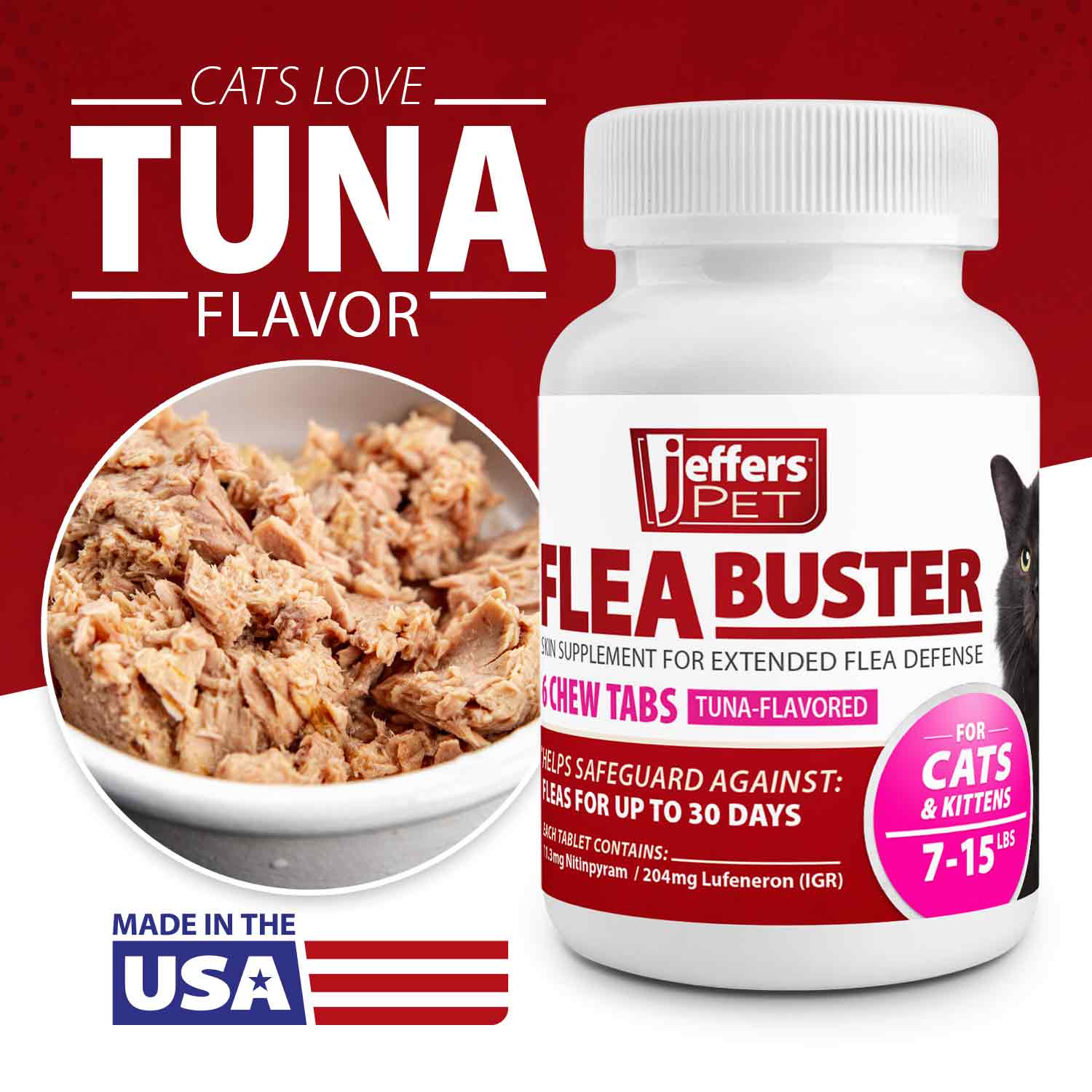 Jeffers Flea Buster Cat Monthly Oral Flea Supplement - Image 5