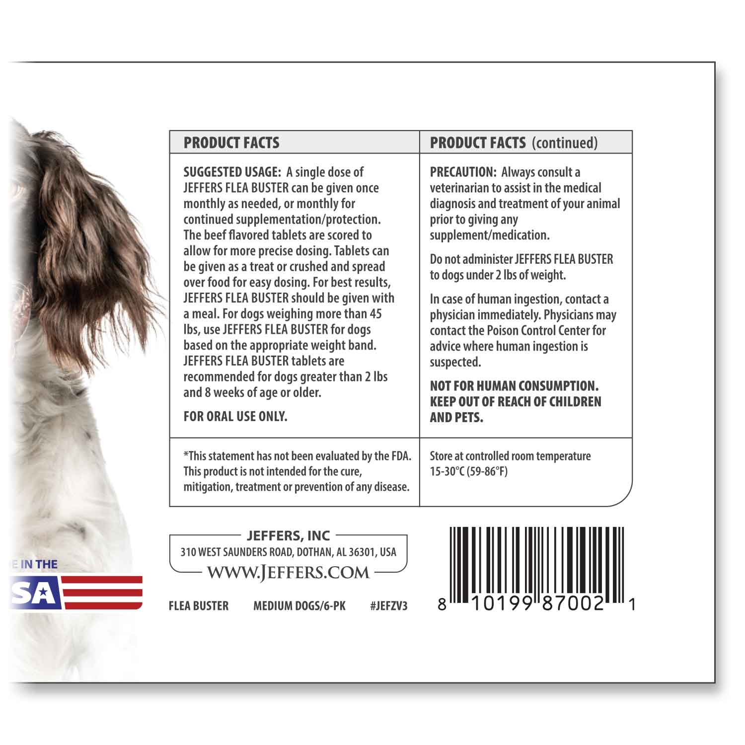 Jeffers Flea Buster Monthly Oral Flea Supplement for Dogs - Image 12