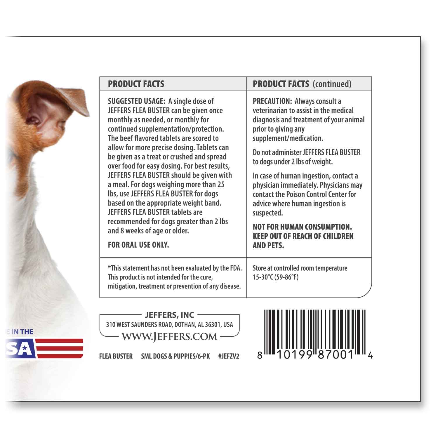 Jeffers Flea Buster Monthly Oral Flea Supplement for Dogs - Image 9