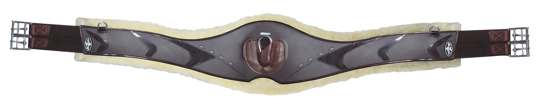 Professional's Choice Fleece Contoured Jump Girth, Chocolate - Image 4