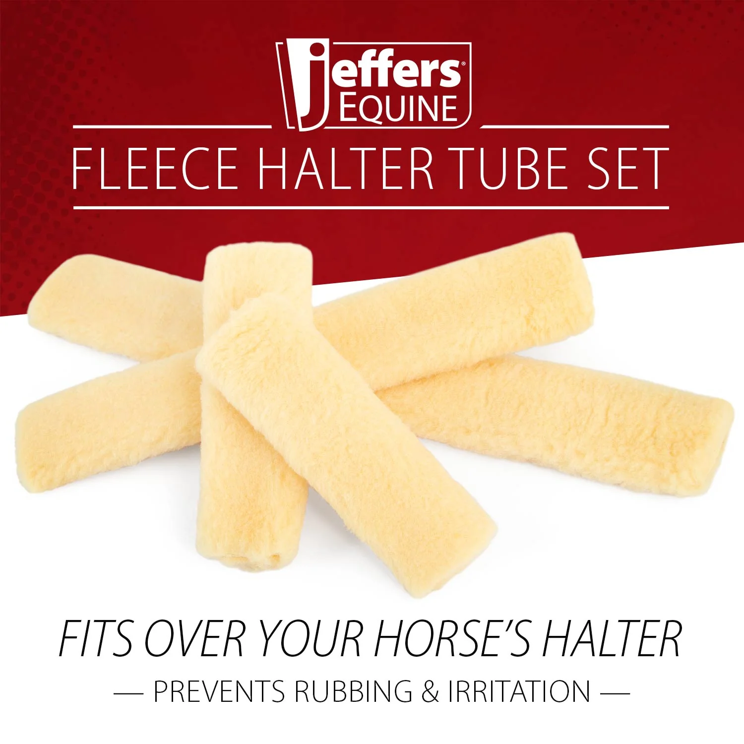 Jeffers Horse Fleece Halter Tube, 4 Piece Comfort Set - Image 2