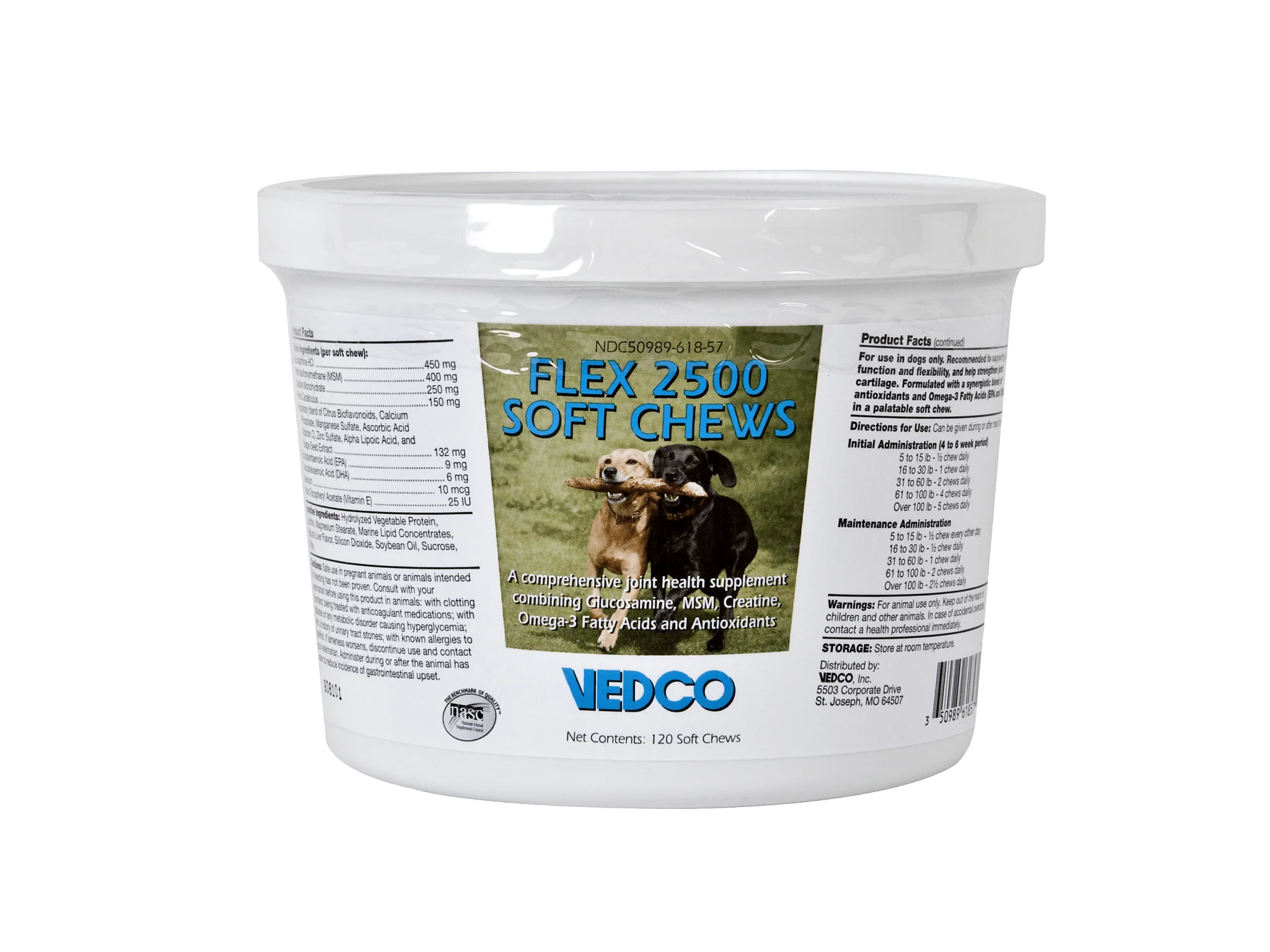 Flex 2500 Soft Chew Supplement – Joint, Cartilage & Mobility Support for Dogs