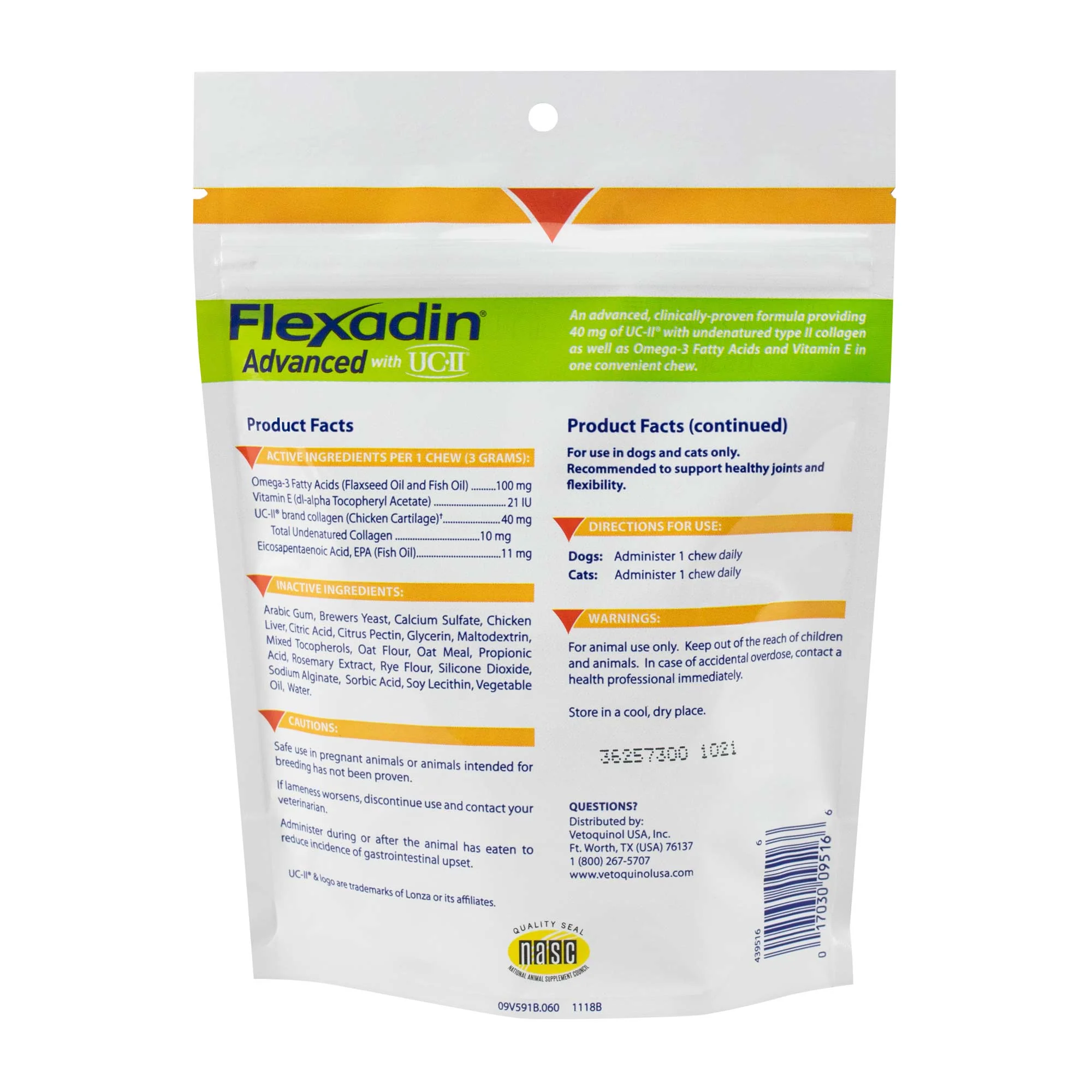 Flexadin Advanced Chews with UC-II Joint Supplement for Dogs & Cats - Image 2