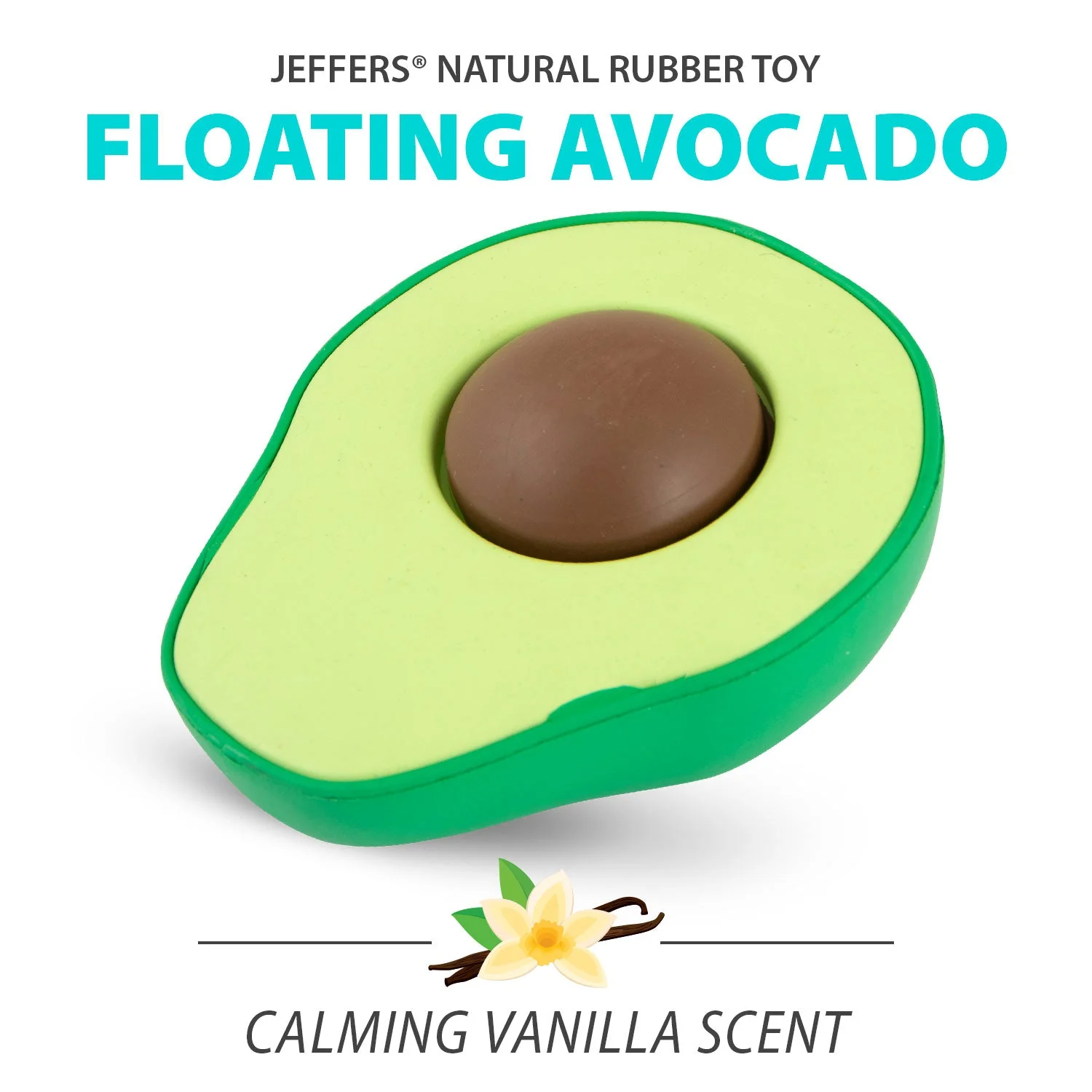 Jeffers Floating Natural Rubber Dog Chew Toy with Vanilla Scent for Dental Health and Water Play - Image 3