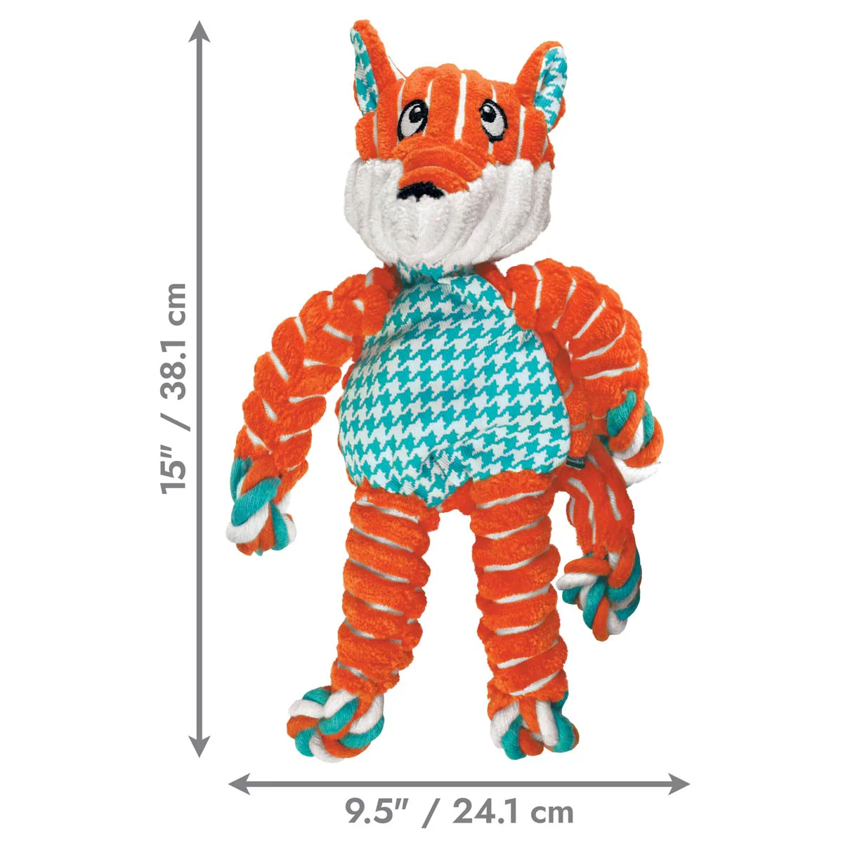 KONG Floppy Knots Plush Dog Toy with Internal Rope & Squeaker - Image 15