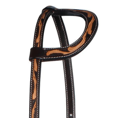 Professional's Choice Floral One Ear Headstall, Brown - Image 2