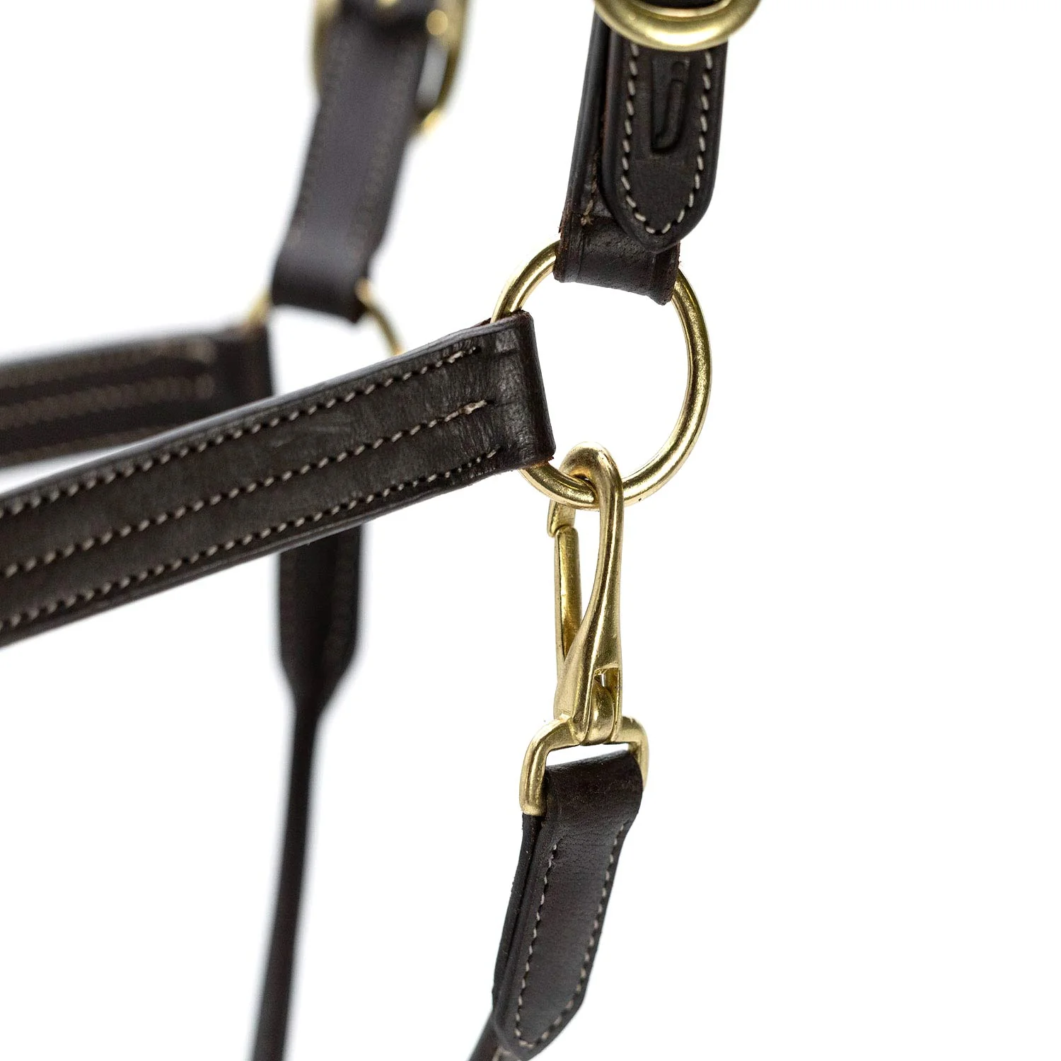 Jeffers Frankfort Triple Stitched Leather Horse Halter with Throat Snap, Adjustable, Breakaway-Ready, Premium Pre-Oiled Leather - Image 3