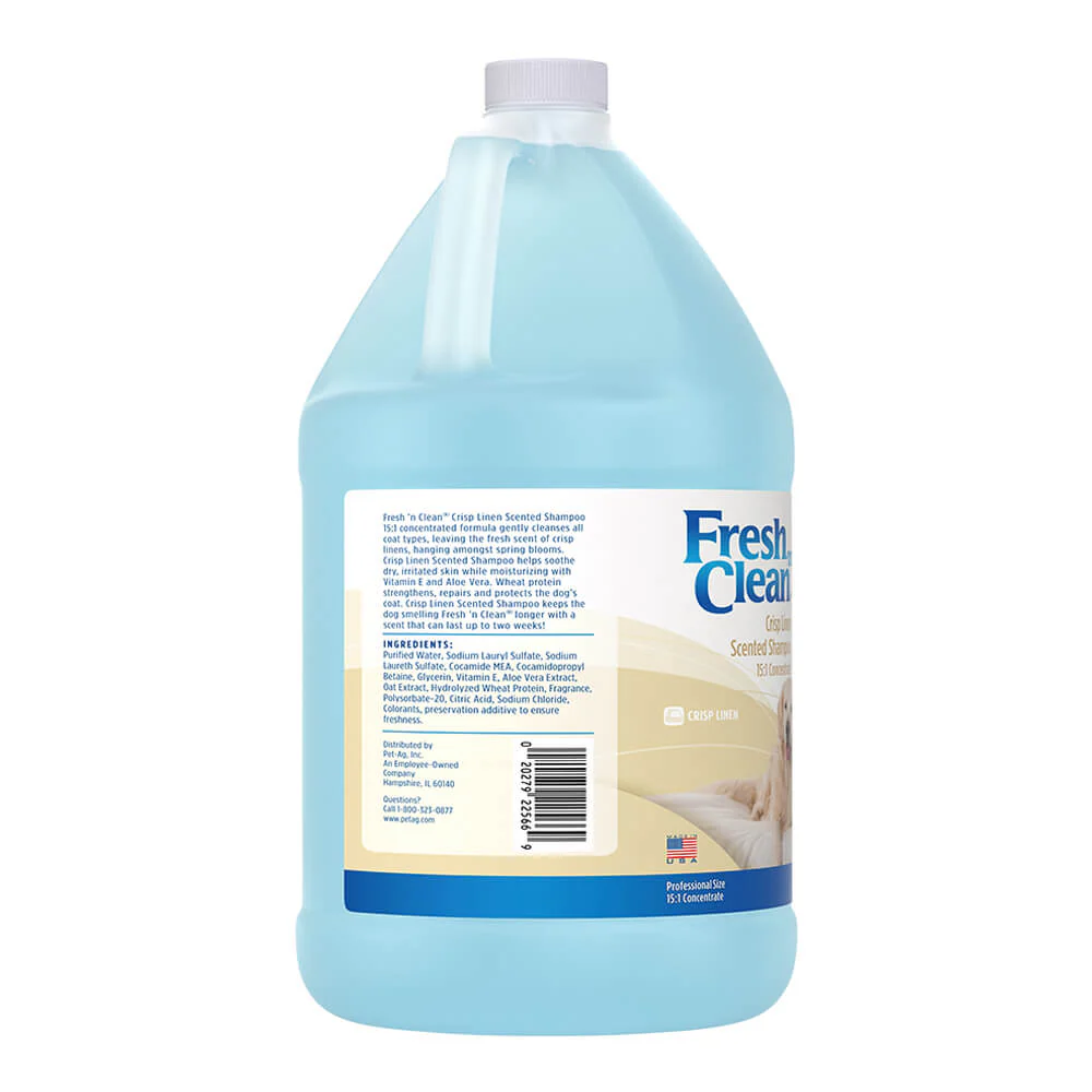 Fresh 'n Clean Scented Shampoo, 15:1 Concentrate, Crisp Linen, Gallon - Image 2