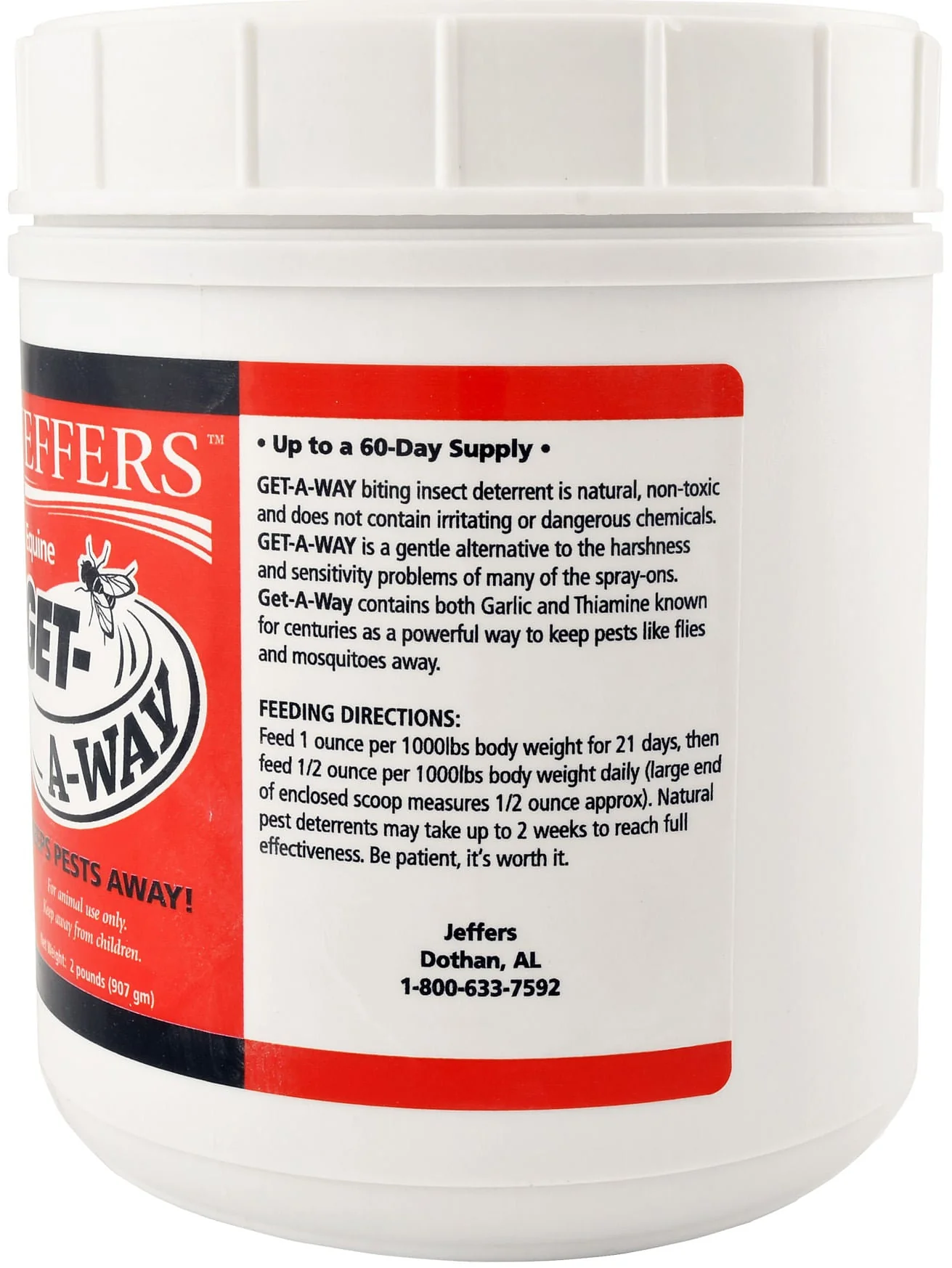 Jeffers Equine Get-A-Way Feed-Thru Biting Insect Deterrent Supplement for Horses - Image 4