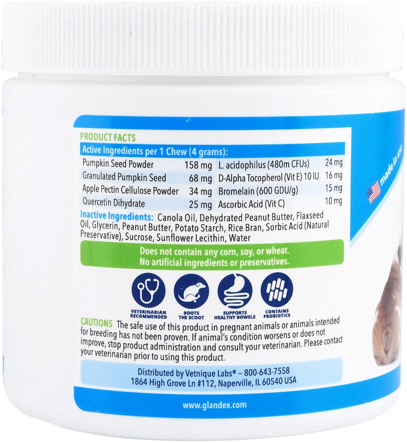 Glandex Soft Chews for Dogs, Peanut Butter - Image 5