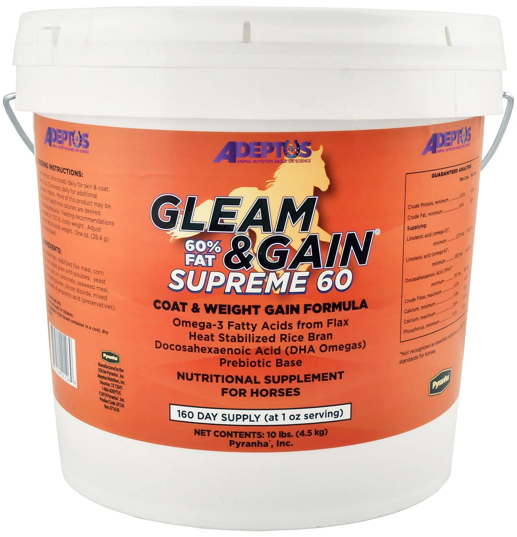 Gleam & Gain Supreme 60 Coat & Weight Gain Supplement for Horses - Image 3