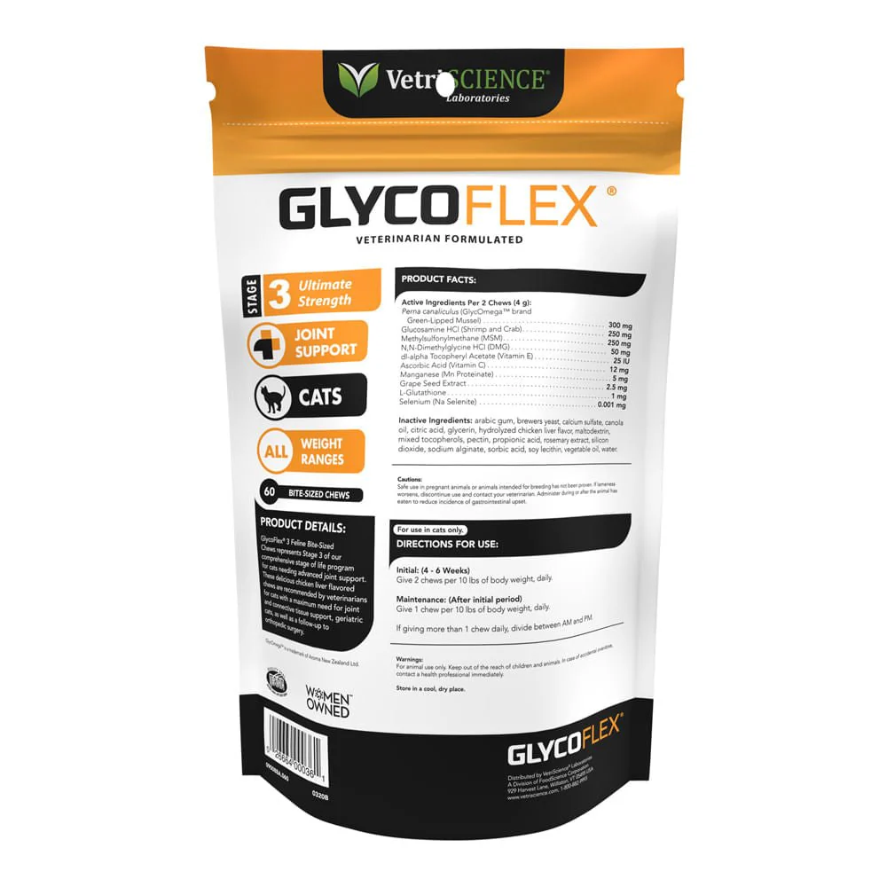 Glyco Flex 3 Joint Support for Cats, 60 Bite Sized Chews - Image 2
