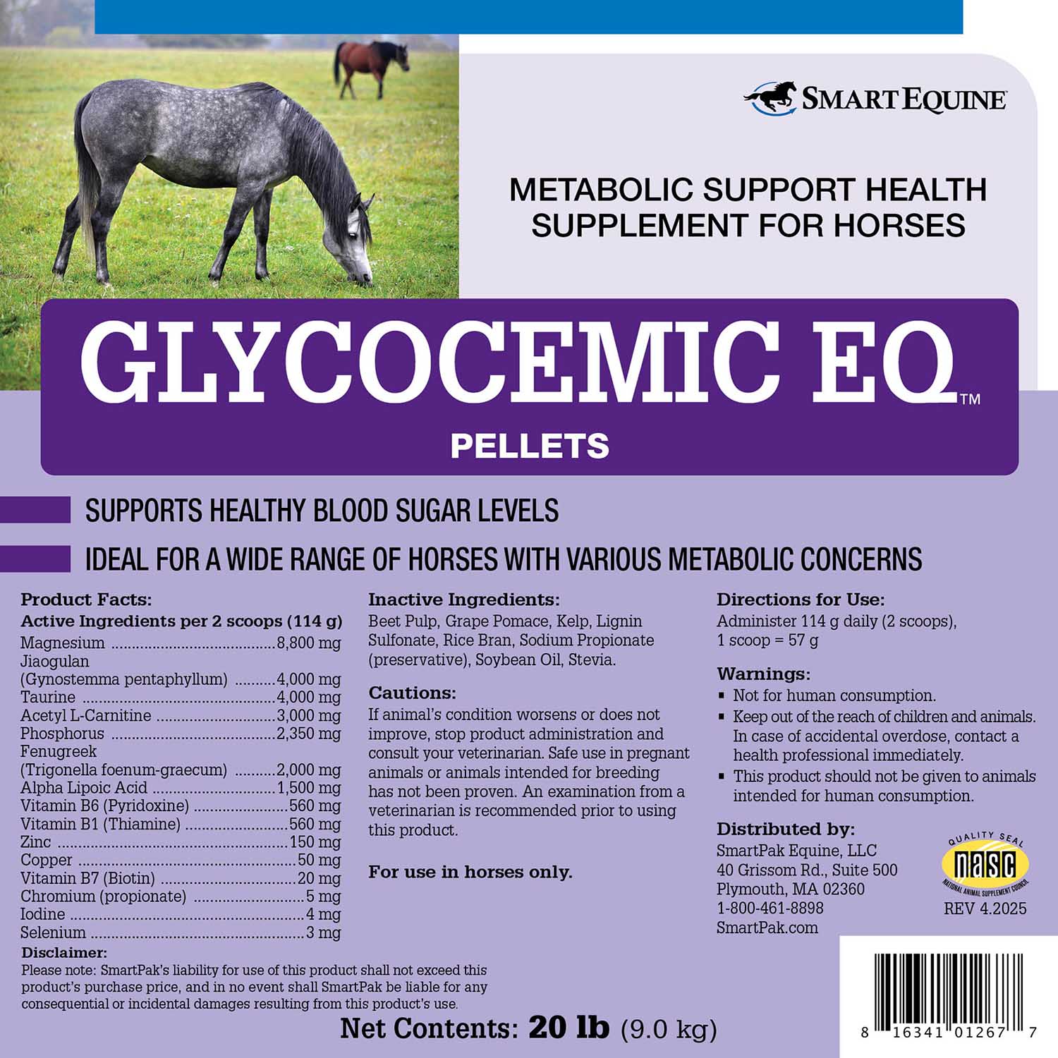 Glycocemic EQ, Metabolic Support for Horses, Pellets - Image 2