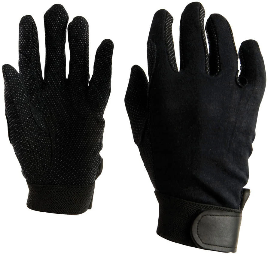 Weatherbeeta Good Hands Track Riding Gloves, Black, Pair - Image 5
