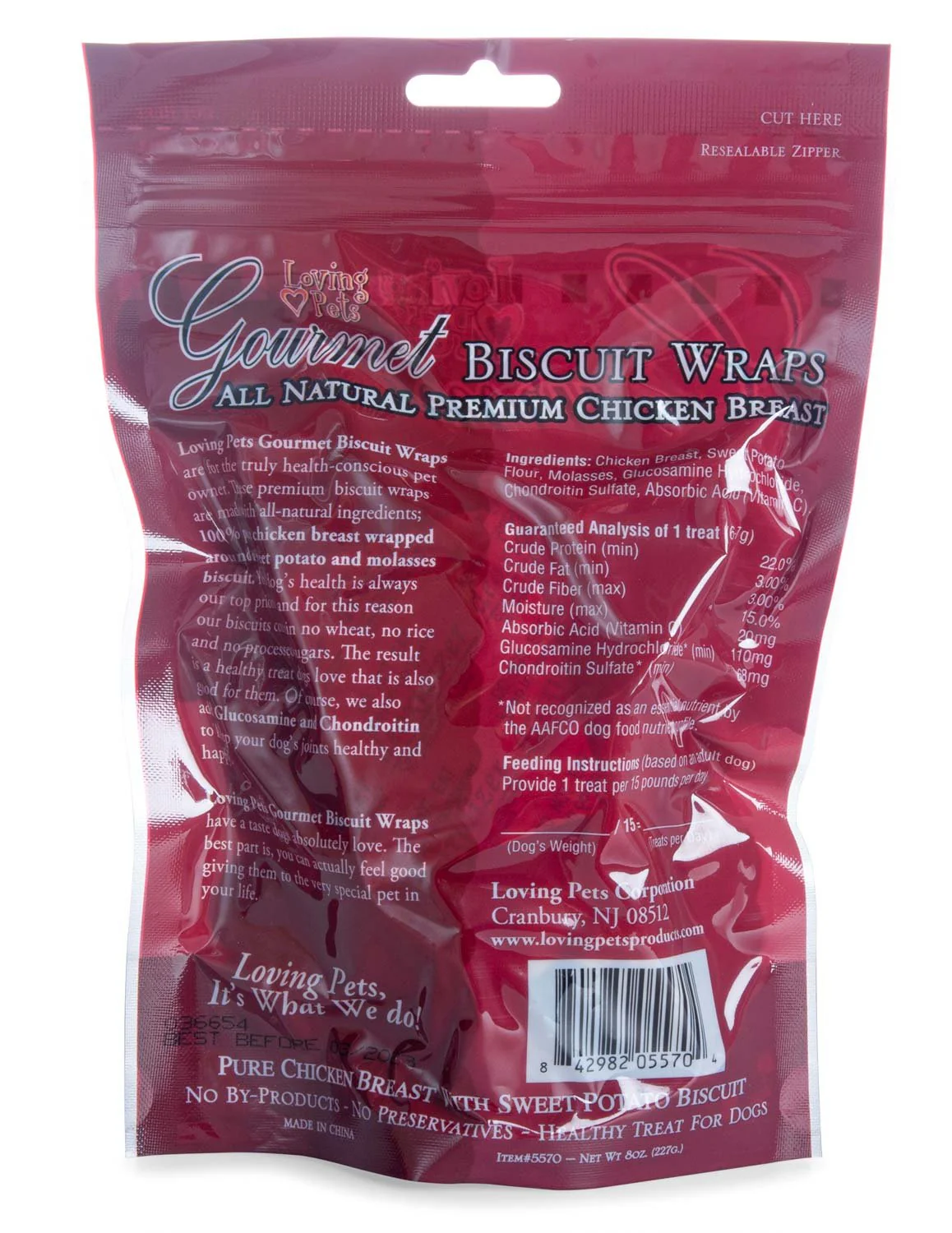 Gourmet Chicken Wraps, Sweet Potato Biscuit Dog Treats - Image 4