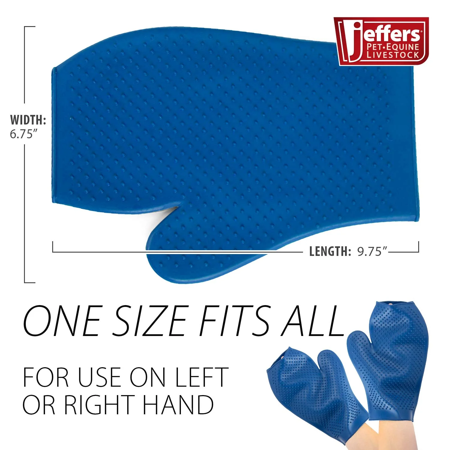 Jeffers GROOMIT - Rubber Grooming Glove for Animals - Image 5