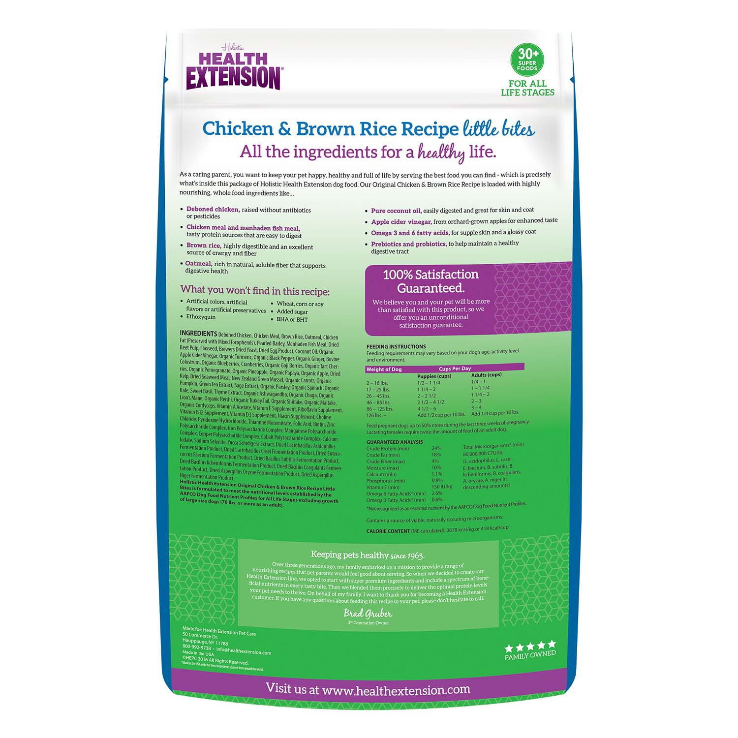 Health Extension Little Bites Chicken & Brown Rice Recipe Small Breed Dry Dog Food - Image 2
