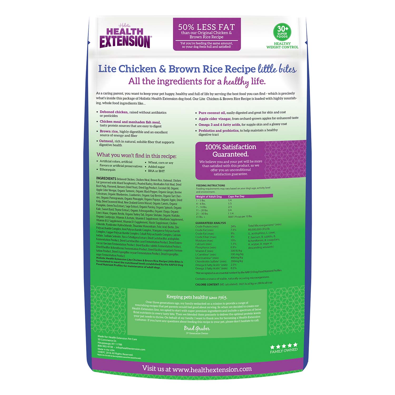Health Extension Little Bites Lite Chicken & Brown Rice Recipe Small Breed Dry Dog Food - Image 2
