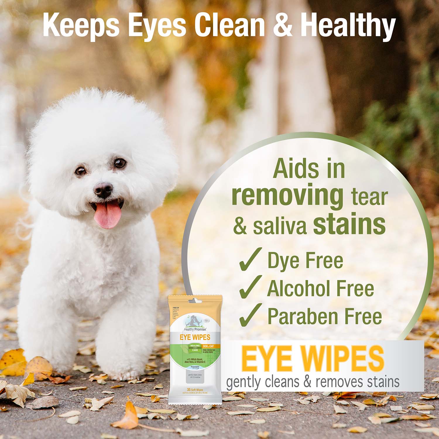 Healthy Promise Cat & Dog Eye Wipes, 35 ct - Image 5
