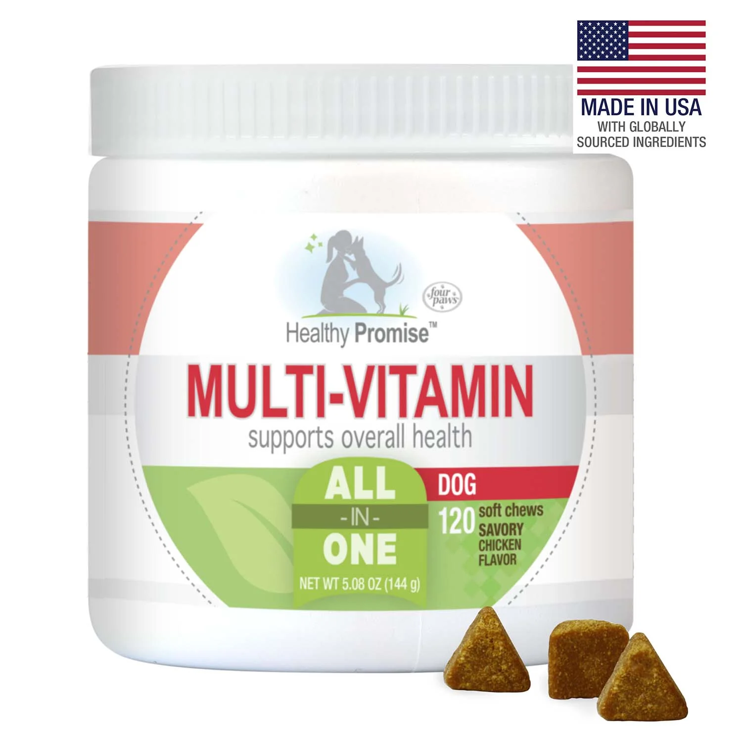 Healthy Promise Dog Multivitamin Soft Chews, Savory Chicken, 120 ct - Image 4