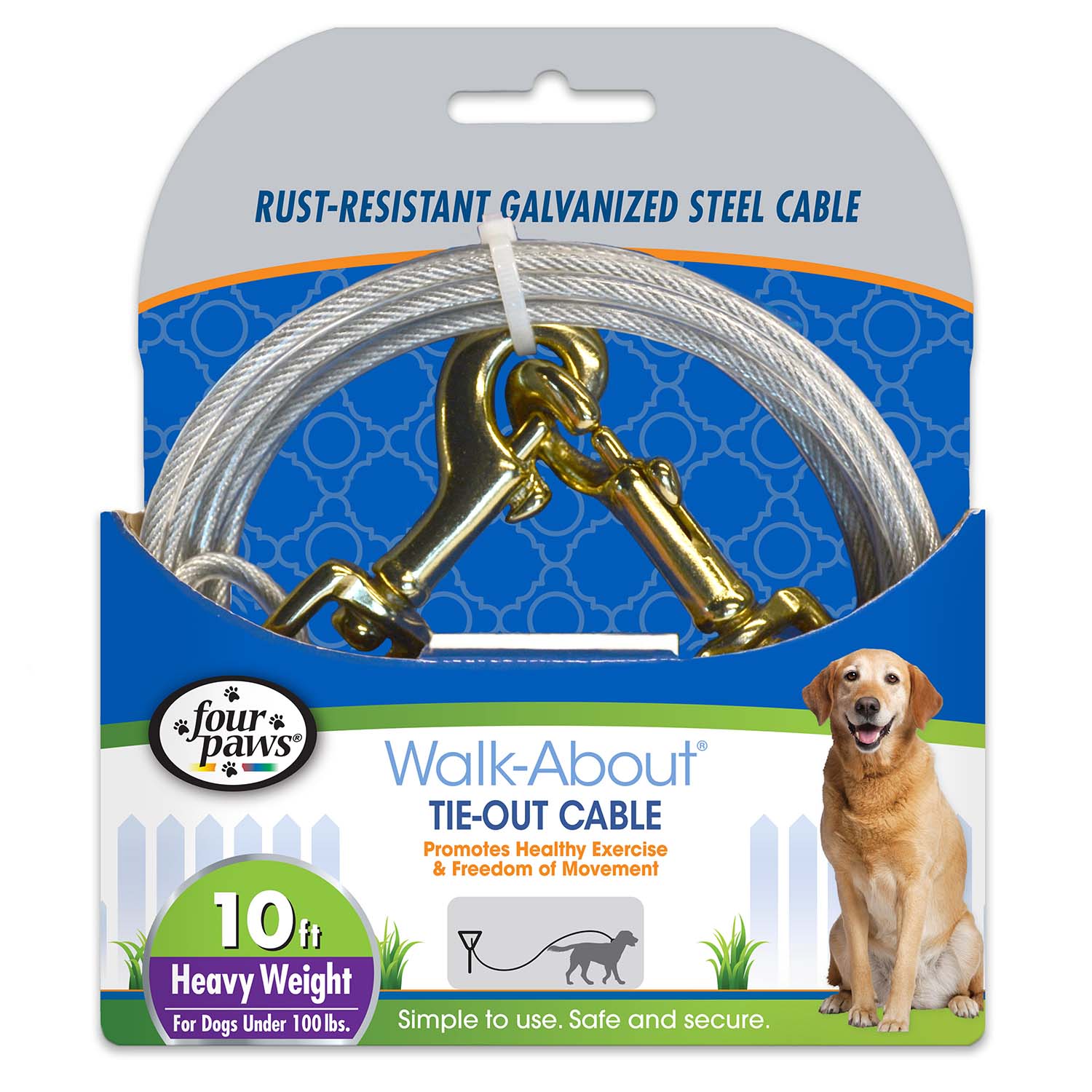 Heavy Weight Dog Tie Out Cable, Silver - Image 13