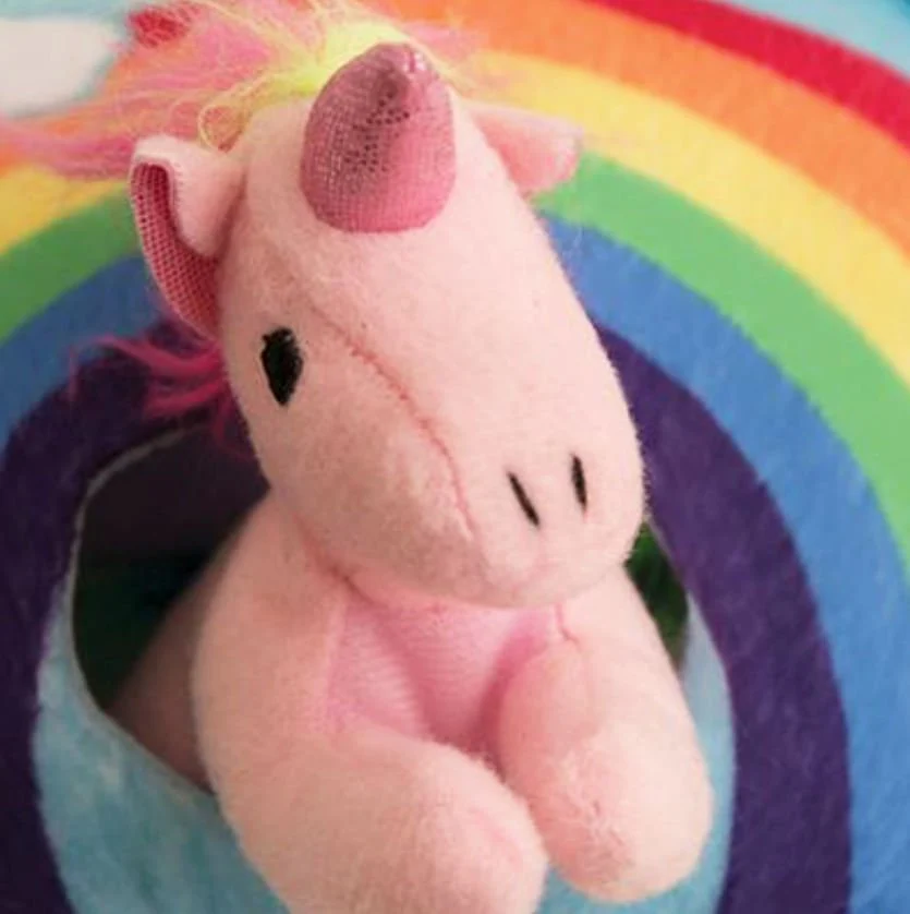 Snugarooz 4 Piece Hide & Seek Unicorn Rainbow Squeaker Dog Toy - Image 2
