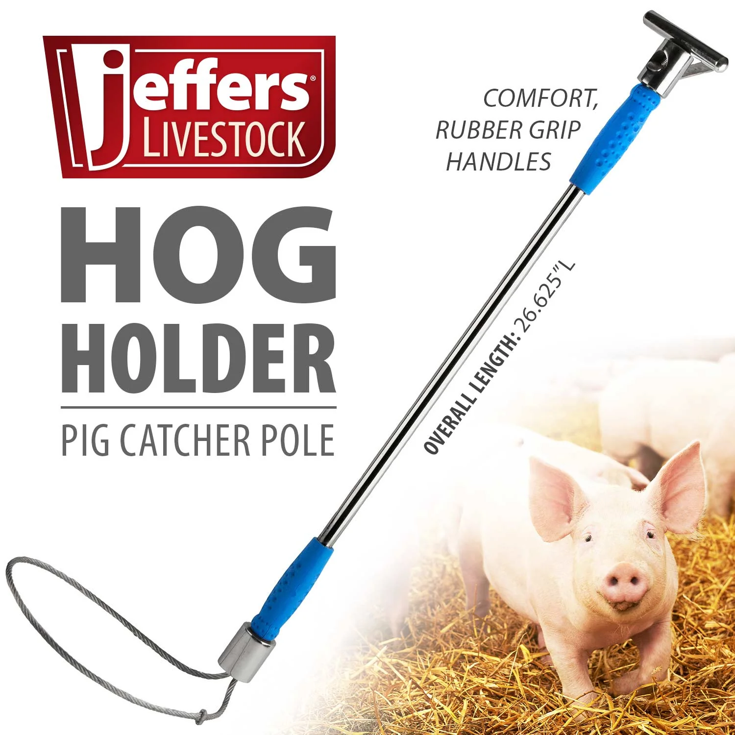 Jeffers Hog Holder Pig Catcher Pole