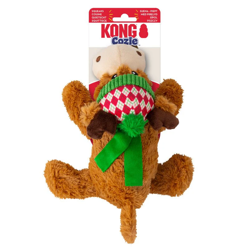 KONG Holiday Cozie⢠Plush Reindeer Dog Toy with Squeaker - Image 2