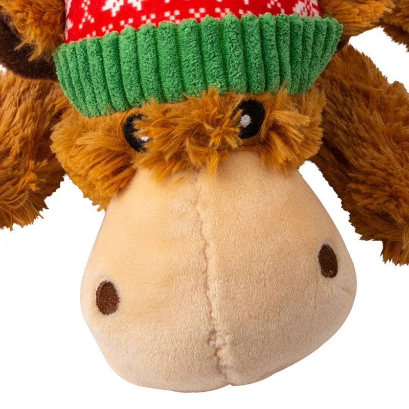 KONG Holiday Cozie⢠Plush Reindeer Dog Toy with Squeaker - Image 4