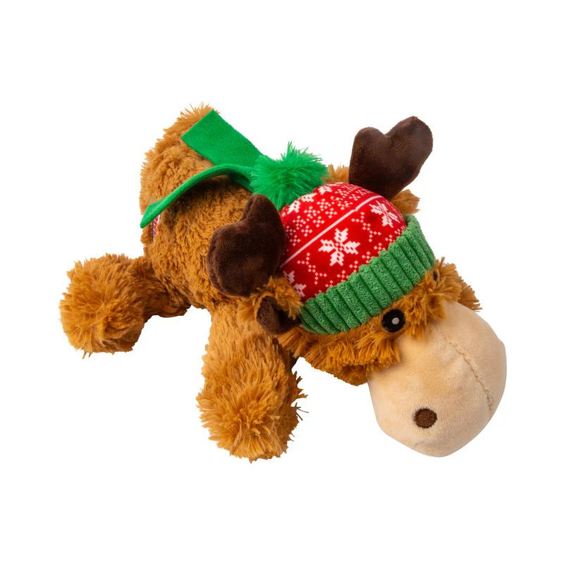 KONG Holiday Cozie⢠Plush Reindeer Dog Toy with Squeaker - Image 5