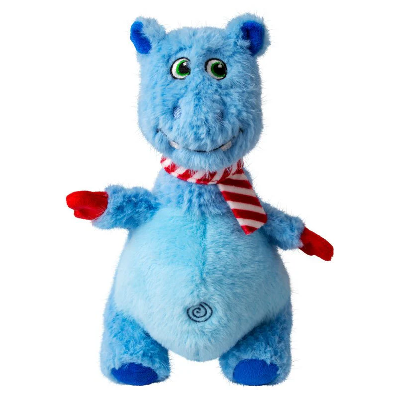 KONG Holiday Knots Belly Hippo Plush Squeaker Dog Toy, Md/Lg