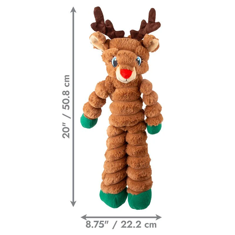 KONG Holiday Shakers⢠Crumples Dog Toy, Reindeer, XL - Image 4