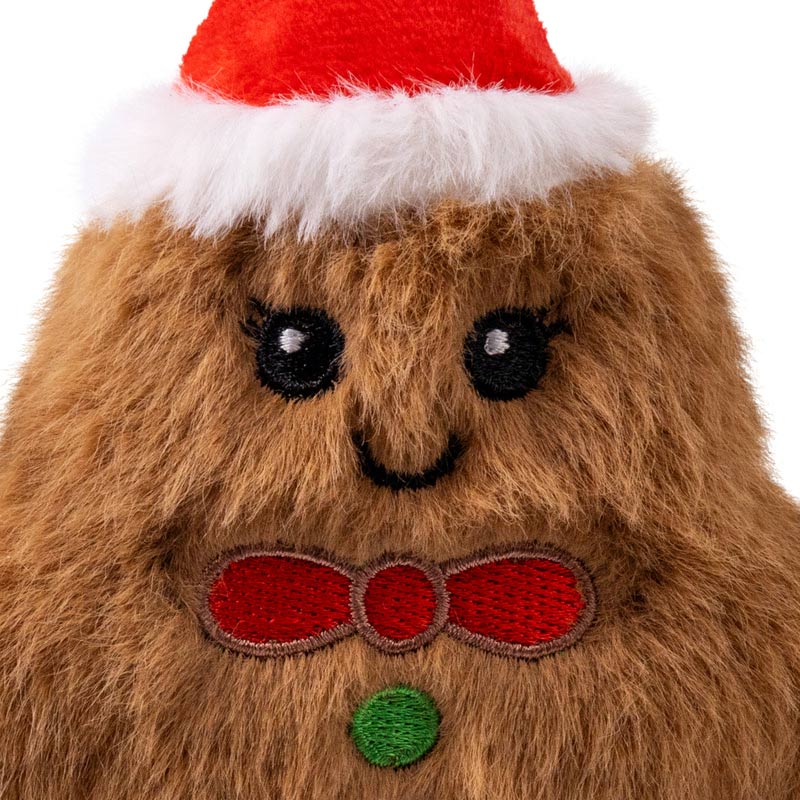 Kong Holiday Snuzzles Plush Gingerbread Doy Toy, Squeaks & Crinkles - Image 9