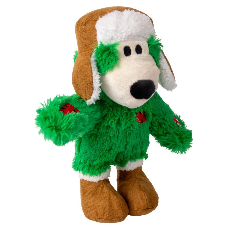 KONG Holiday Plush Wild Knots Bear Dog Toy, Assorted Colors - Image 9