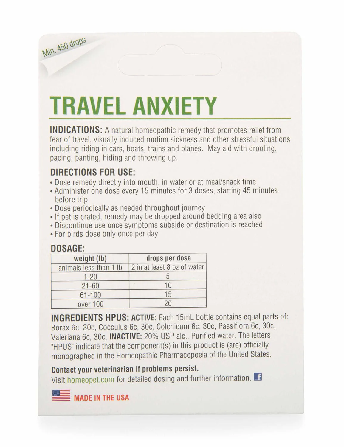 HomeoPet Travel Anxiety, 15 mL - Image 2