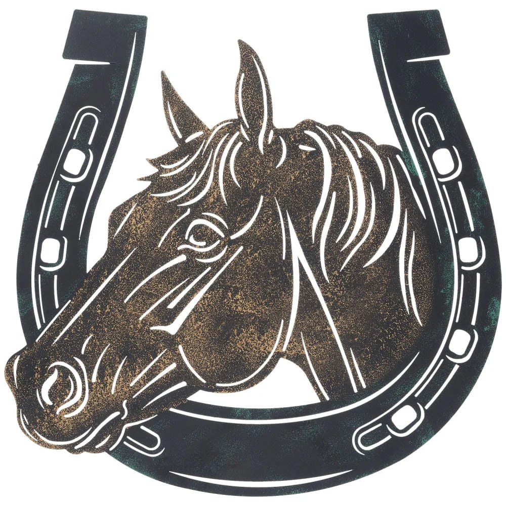 Horsehead and Horseshoe Wall Hanging