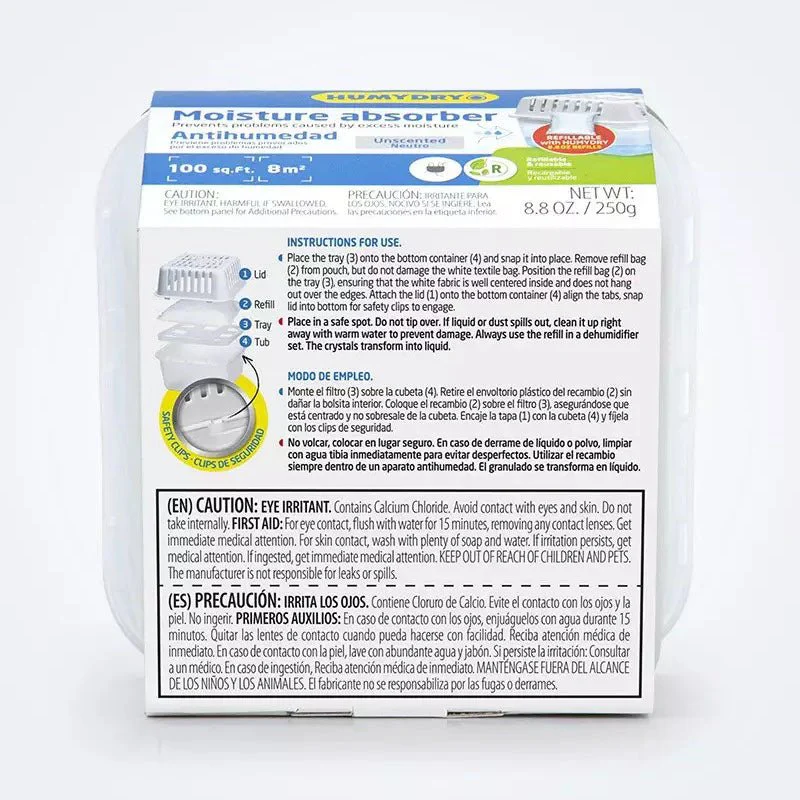 Humydry Compact 8.8 oz Moisture Absorber Device – Refillable Unscented Dehumidifier for Small Rooms - Image 2
