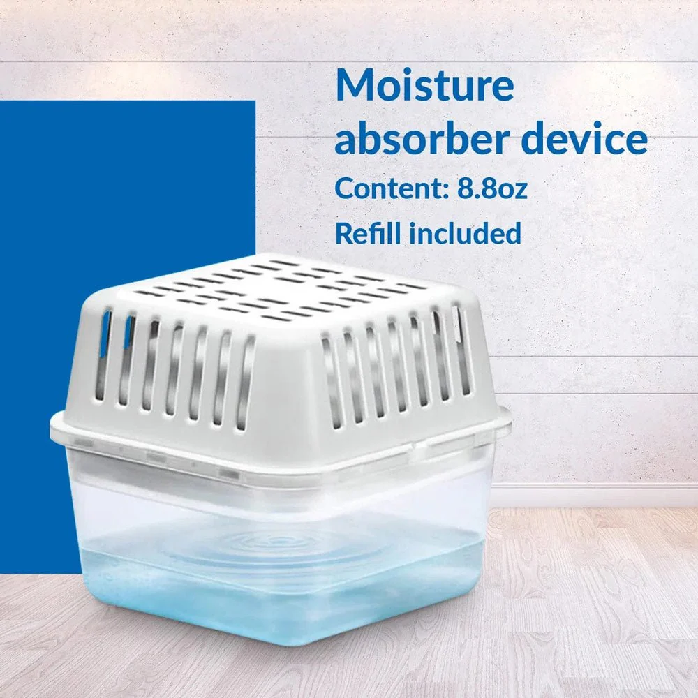 Humydry Compact 8.8 oz Moisture Absorber Device – Refillable Unscented Dehumidifier for Small Rooms - Image 4