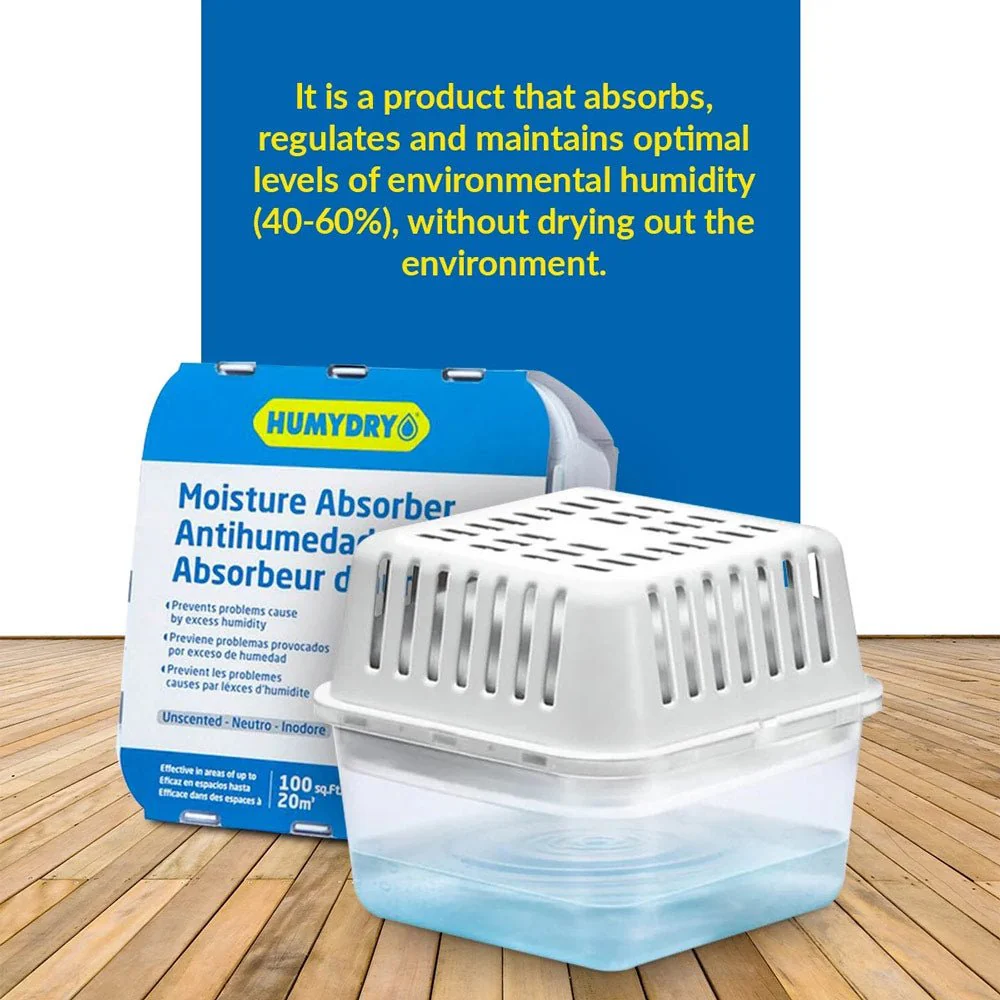 Humydry Compact 8.8 oz Moisture Absorber Device – Refillable Unscented Dehumidifier for Small Rooms - Image 9