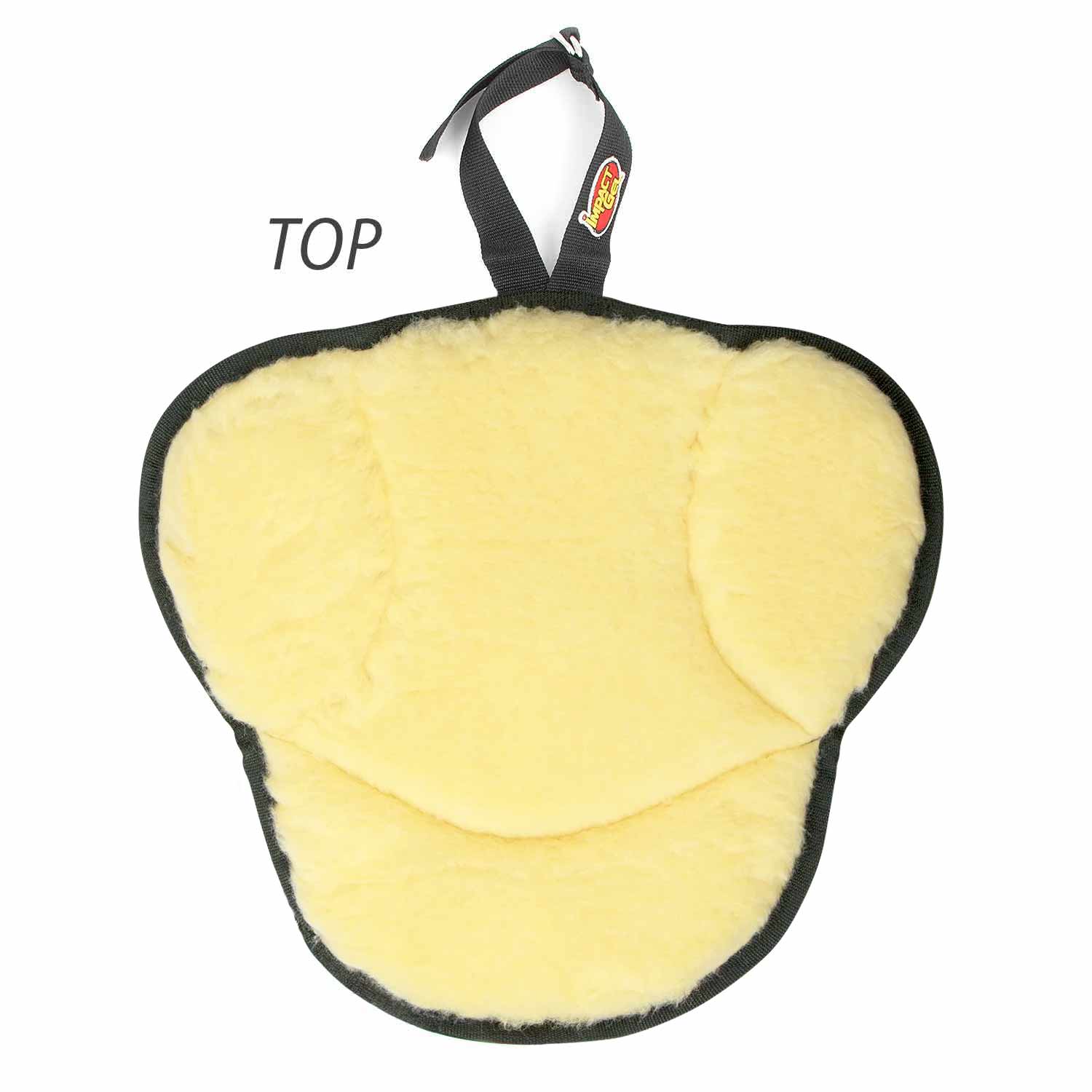 Impact Gel Fleece Seat Saver Horse Saddle Cushion, Tan - Image 2
